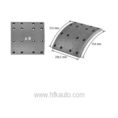 180.19921.00 Ford Cargo Intercooler 20cm En Fren Balatası