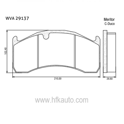 190.29137.00 Volvo FL Seri Ön-Arka Disk Fren Balatası
