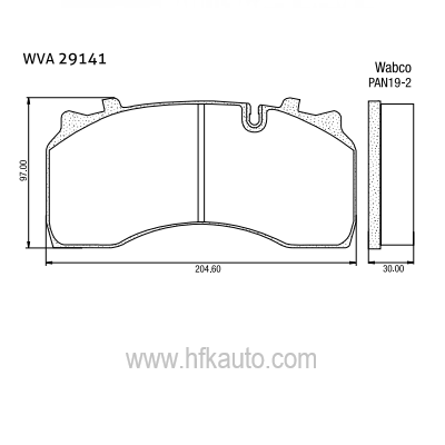 190.29141.00 Daf LF55 Seri Ön-Arka Disk Fren Balatası