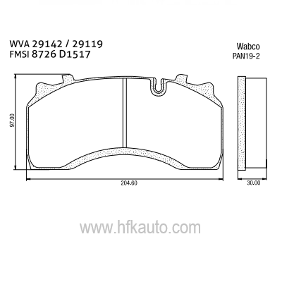 190.29142.00 Renault Midlum, Daf LF55 Ön-Arka Disk Fren Balatası