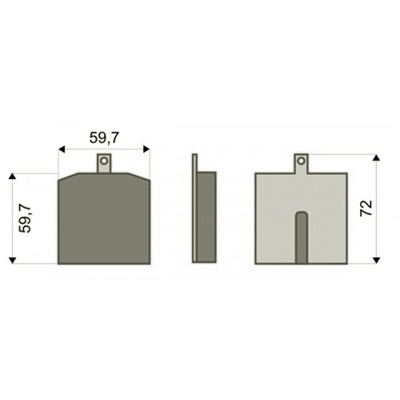 60x72x14,8mm. Endüstriyel Disk Balata