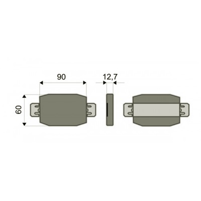 60x90x12,7mm. Endüstriyel Disk Balata