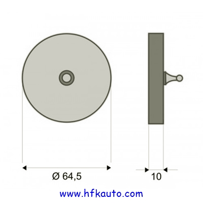 64x5x10mm. Endüstriyel Disk Balata